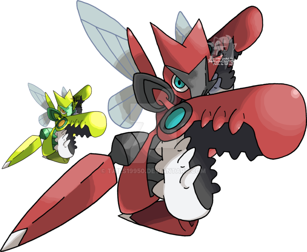 Mega Scizor Tails On Deviantart Pokemon Pinterest Png - Imagenes De Mega Scizor (987x809), Png Download