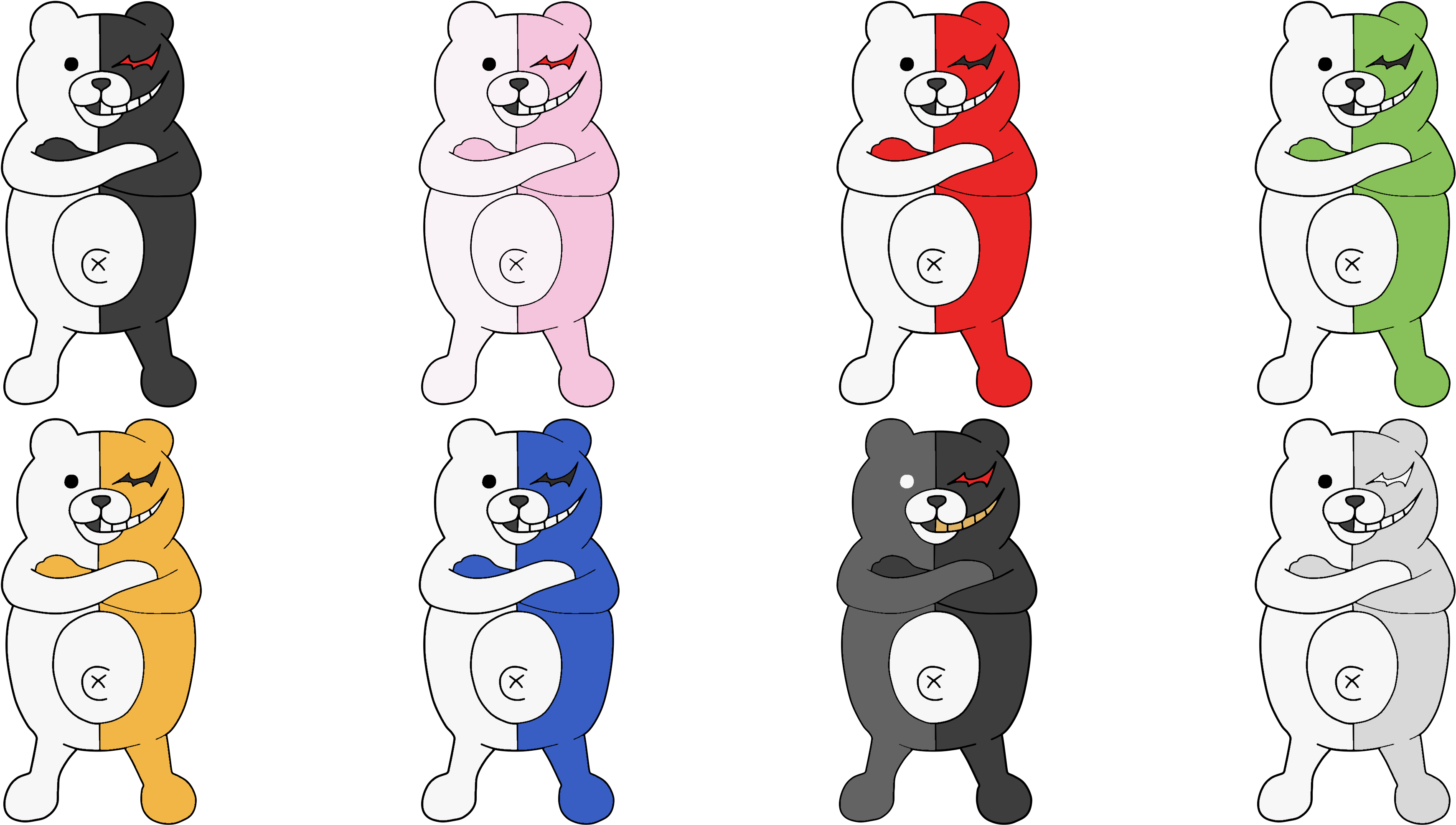 Lizuka's Alternate Color Mock-ups - Danganronpa: Kibou No Gakuen To Zetsubou No Koukousei (4000x2000), Png Download