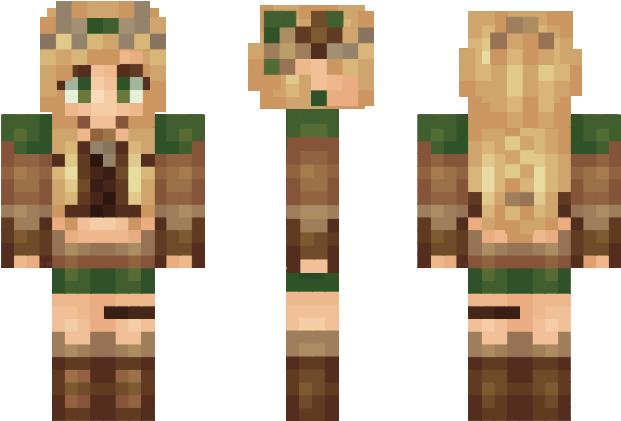 Elf Girl Minecraft Skin - Woodland Elf Minecraft Skin (620x427), Png Download