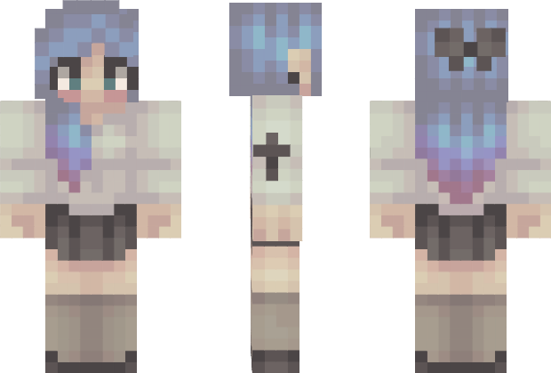Pastel Goth Minecraft Skin Minecraft Girl Skins, Minecraft - Minecraft Undertale Goth Skin (620x419), Png Download