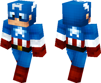 Captain America Minecraft Skin - Skin De Capitan America Para Minecraft (440x400), Png Download
