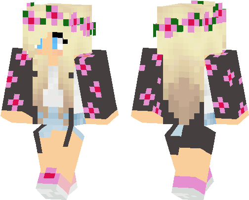 Pretty Girl Skins Minecraft Pe (538x437), Png Download