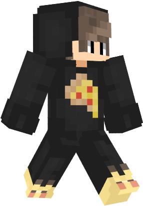 Cute Pizza Boy - Skin Minecraft Pvp Boy (292x418), Png Download