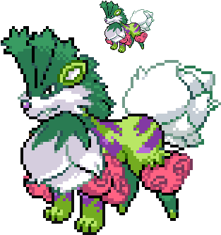 Ampharos Scizor Bayleef - Cartoon (378x358), Png Download