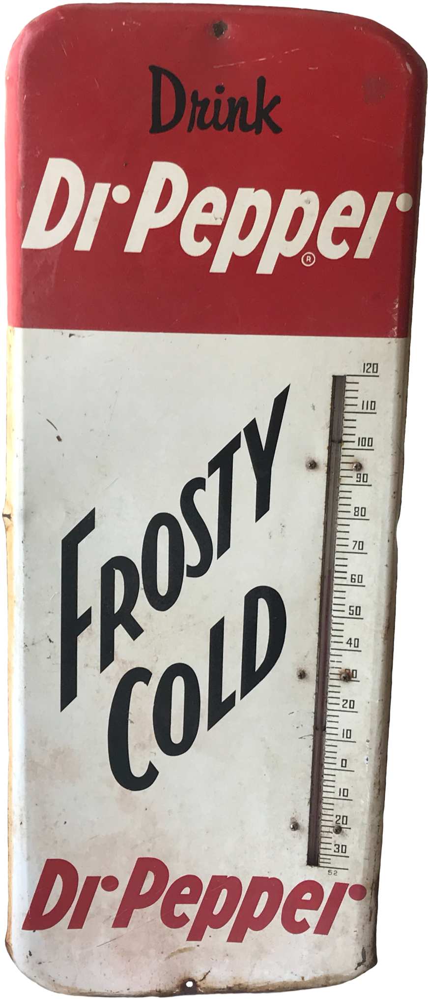 Vintage Dr Pepper Thermometer (888x2048), Png Download