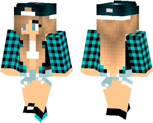 6 Minecraft Pe Skins - Skins Para Minecraft Pe Girl (538x437), Png Download
