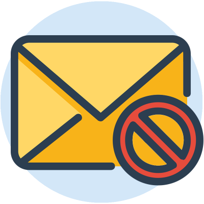 No Spamming Png Image - Email Notification Icon Png (400x400), Png Download