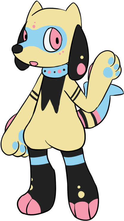 Zaine The Riolu~ - Cartoon (444x807), Png Download