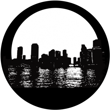 Moon Over Miami Gobo - Silhouette (400x400), Png Download