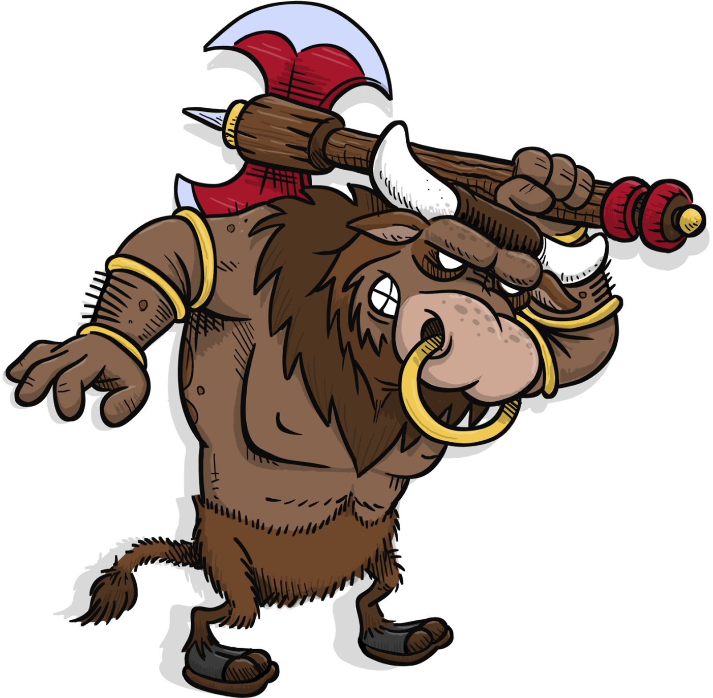 Graphic Library Download Arrrggghhh Another Blog Character - Minotaur Clipart Png (1600x1600), Png Download