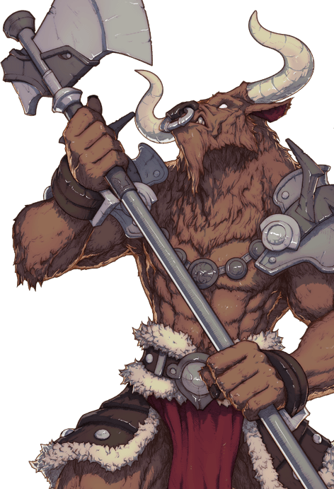 King Minos Was Believed To Own A Minotaur And To Send - Character Art Minotaur (472x692), Png Download