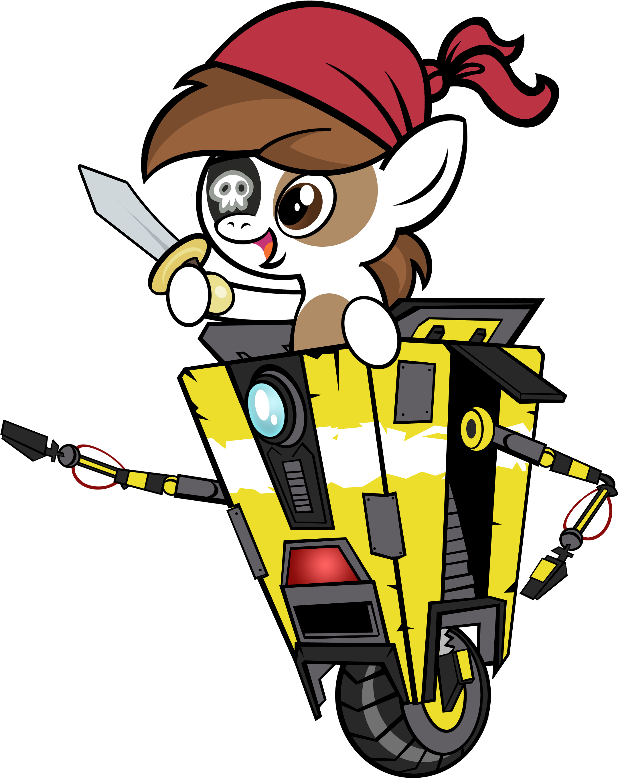 The Pre-sequel Clip Art Fictional Character - Cute Claptrap (2318x2920), Png Download