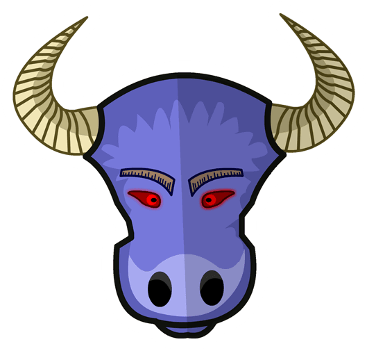 Minotaur Sticker - Cartoon (528x528), Png Download