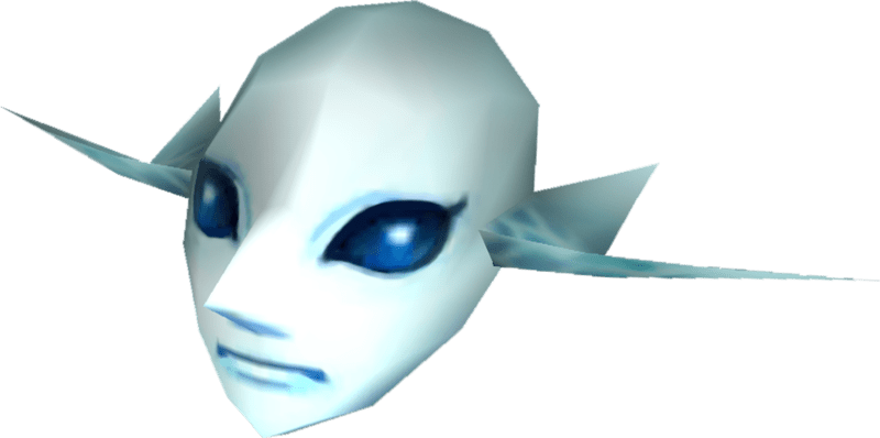 Majora's Mask Zora Mask (800x398), Png Download