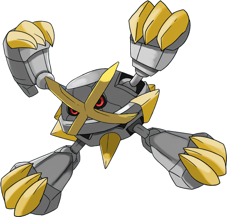 Shiny By Phatmon66 On Deviantart - Shiny Metagross Mega Evolution (800x727), Png Download