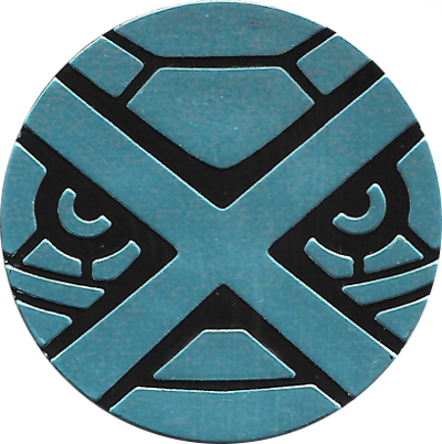 Mpc Teal Metagross Coin Card Scan (400x402), Png Download