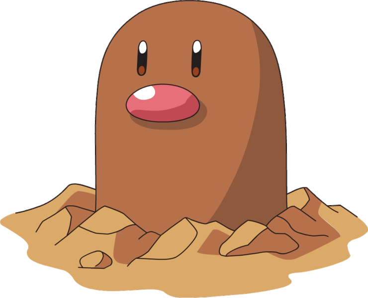050 Diglett - Diglett Pokemon (740x600), Png Download