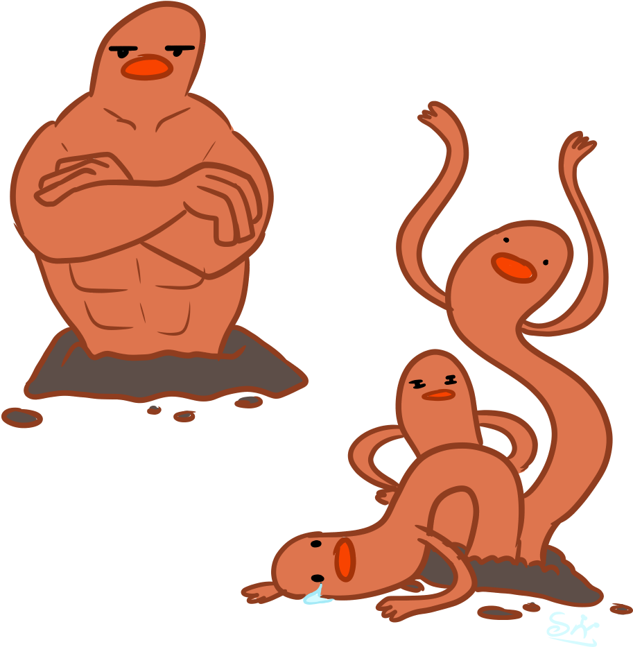 139kib, 1000x1000, Diglett Line - Illustration (1000x1000), Png Download