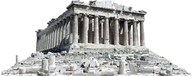 Ruins Castles - Parthenon (800x317), Png Download
