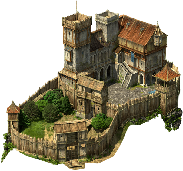 Headquarters Lvl 6-10 - Middle Ages (604x565), Png Download