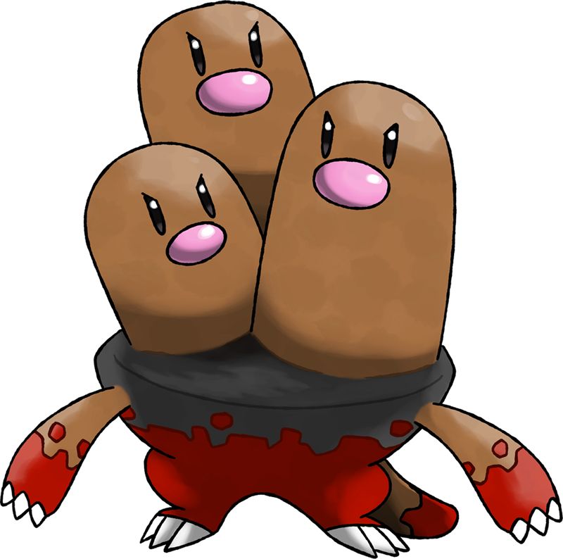 Shiny Mega Dugtrio Pokédex - Shiny Dugtrio (800x794), Png Download