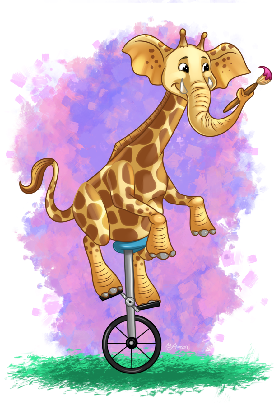 Girelephant - Portable Network Graphics (1000x1294), Png Download