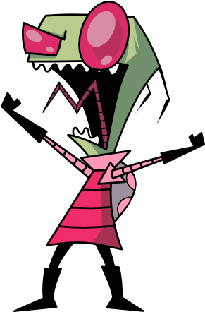 Gir Disguises Himself As A Rather Unconvincing Dog - Invader Zim Svg (355x510), Png Download