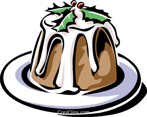 Christmas Pudding Royalty Free Vector Clip Art Illustration - Pudding Clipart (480x380), Png Download