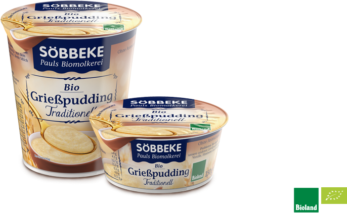 Organic Semolina Pudding With Full Cream Milk* And - Söbbeke Grießpudding (980x580), Png Download