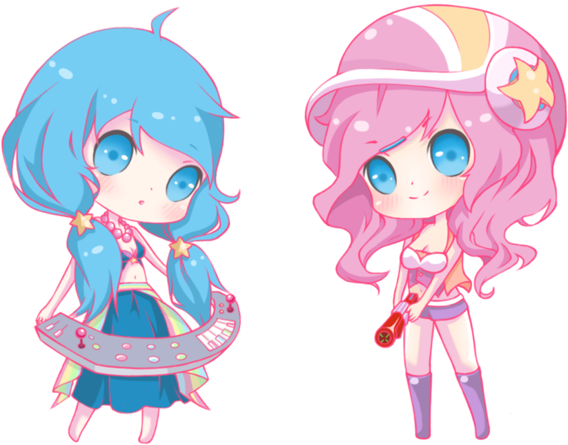 Arcade Sona And Miss Fortune By X3ryn - Star Guardian Miss Fortune Chibi (979x816), Png Download