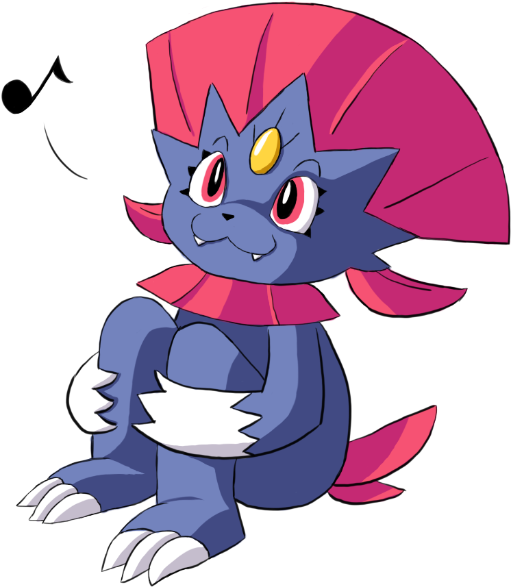 Fuzzyspah Cutesy Weavile - Digital Art (858x888), Png Download