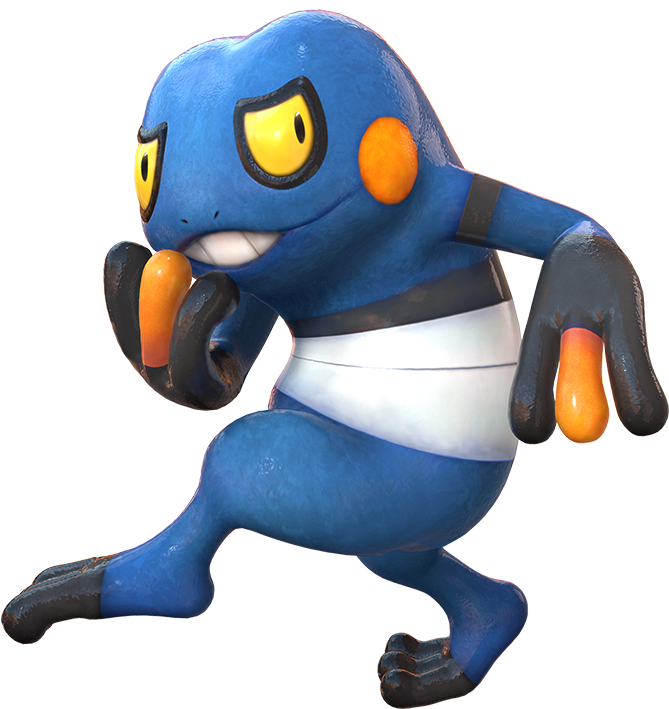 Pokken Tournament Dx Croagunk (1111x939), Png Download