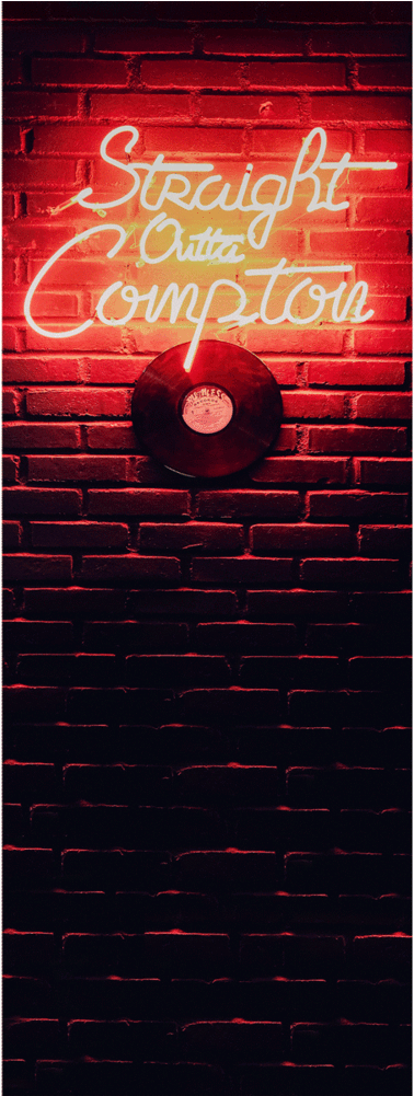 Straight Outta Compton Door Mural Door Eazywallz - Graphic Design (1000x1000), Png Download