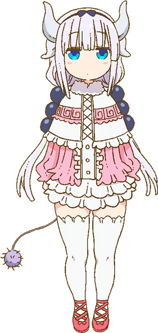 Kannainfo - Miss Kobayashis Dragon Maid - Kanna Cosplay (354x704), Png Download