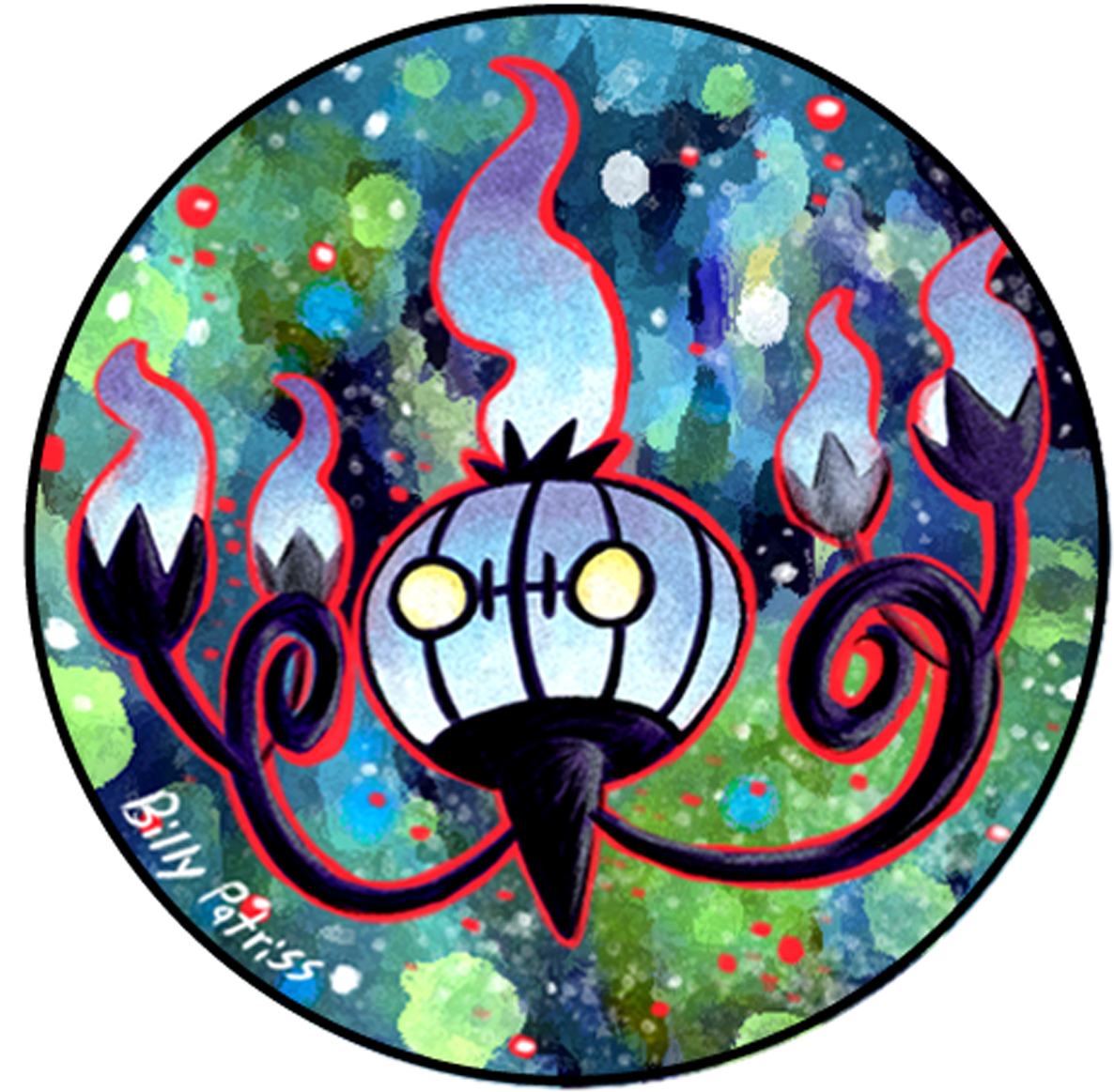 Chandelure - Circle (1200x1229), Png Download
