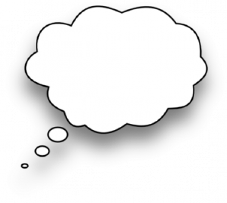 Xxx Clip - Thinking Bubble (450x403), Png Download