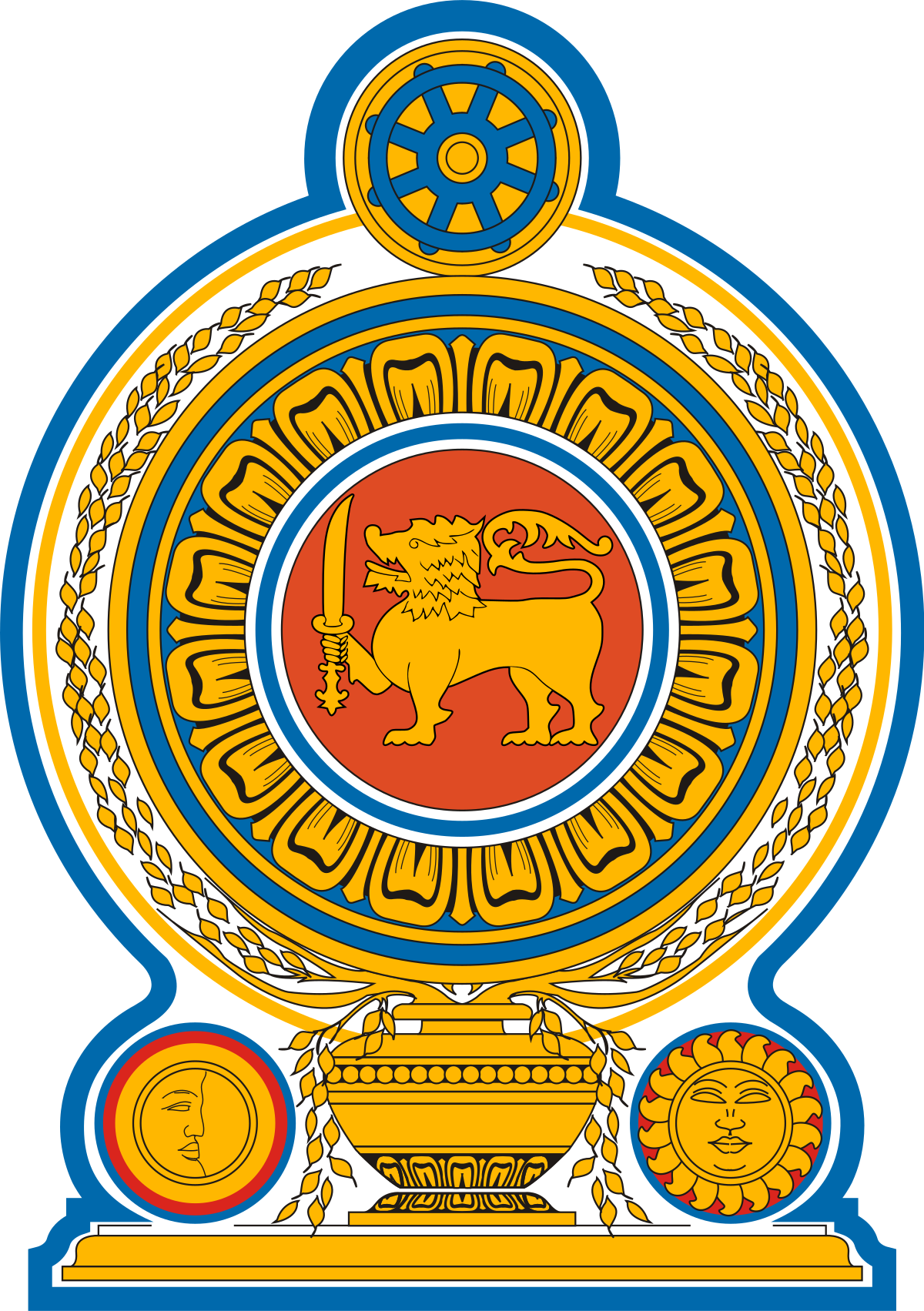 Emblem Of Sri Lanka - National Emblem Of Sri Lanka (1200x1703), Png Download