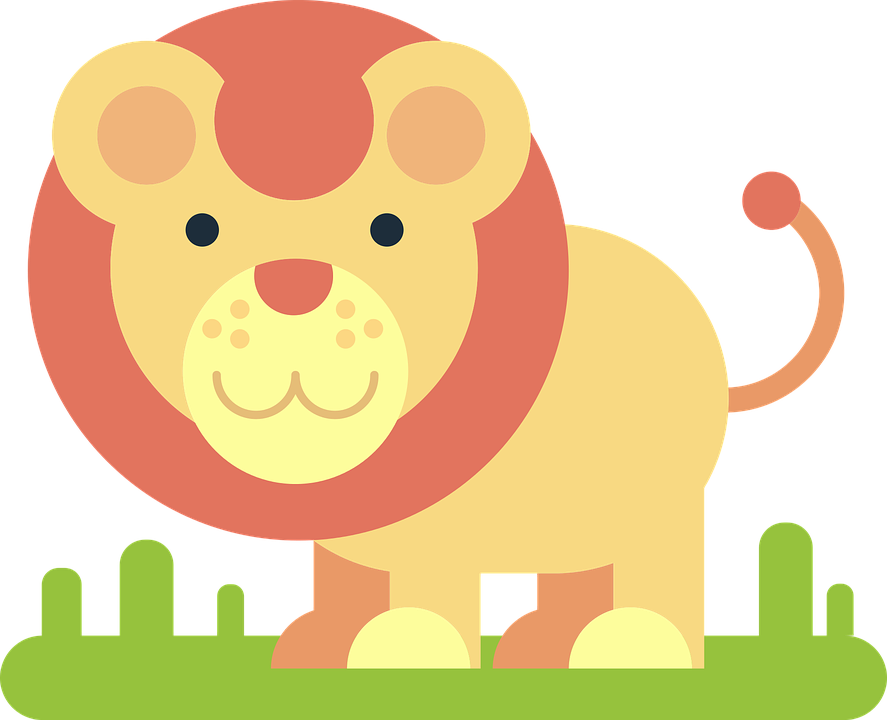 Lion, Animal, Comic Drawing, Simply, Minimalist, Funny - Leon Dibujo Png (887x720), Png Download