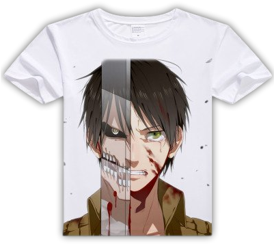 Attack On Titan Eren Yeager Graphic Tees - Attack On Titan Samsung Galaxy S7 Case,attack On Titan (400x400), Png Download