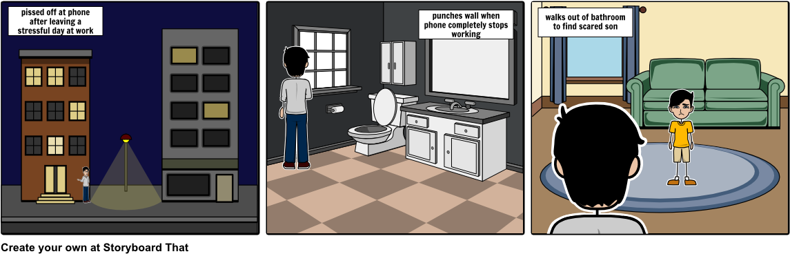 Scared Kid - Cartoon (1164x385), Png Download