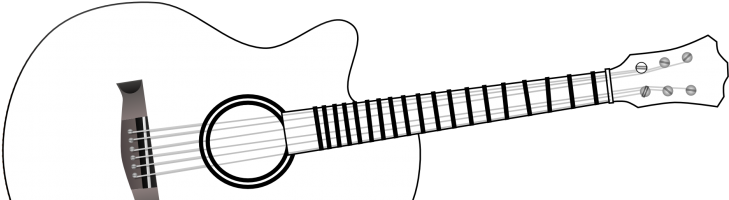 Minimalist Motivations - Black Guitar Minimalist Art (770x200), Png Download