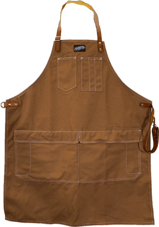 Brown Long Work Apron - Vest (1000x800), Png Download