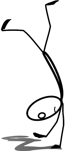 Even As A Kid, I Never Did Cartwheels - Stick Figure Handstand (320x640), Png Download