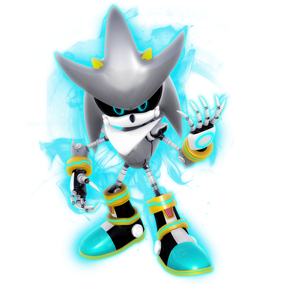 Metal Silver The Hedgehog For Kids - Sonic The Hedgehog Metal Silver (1000x1000), Png Download