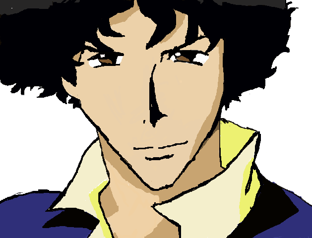 Observational Drawing Of Spike Spiegel - Spike Spiegel (629x480), Png Download