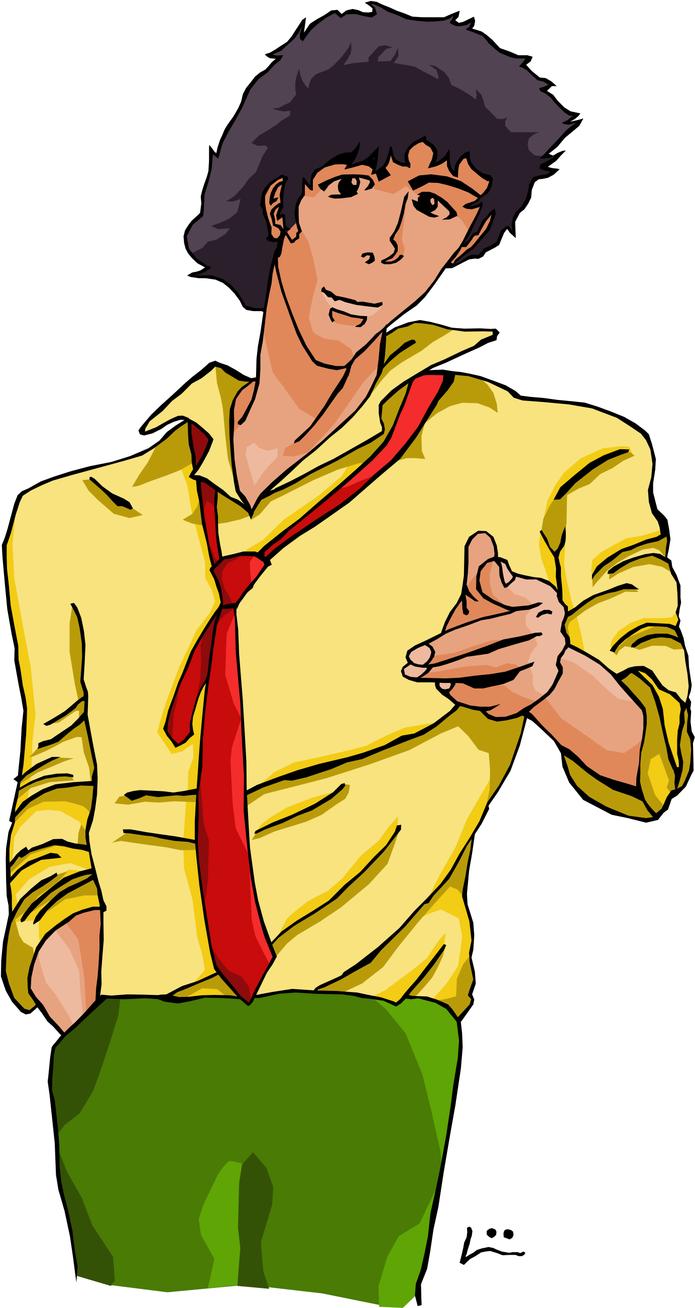 Spike Spiegel - Cartoon (1606x2725), Png Download