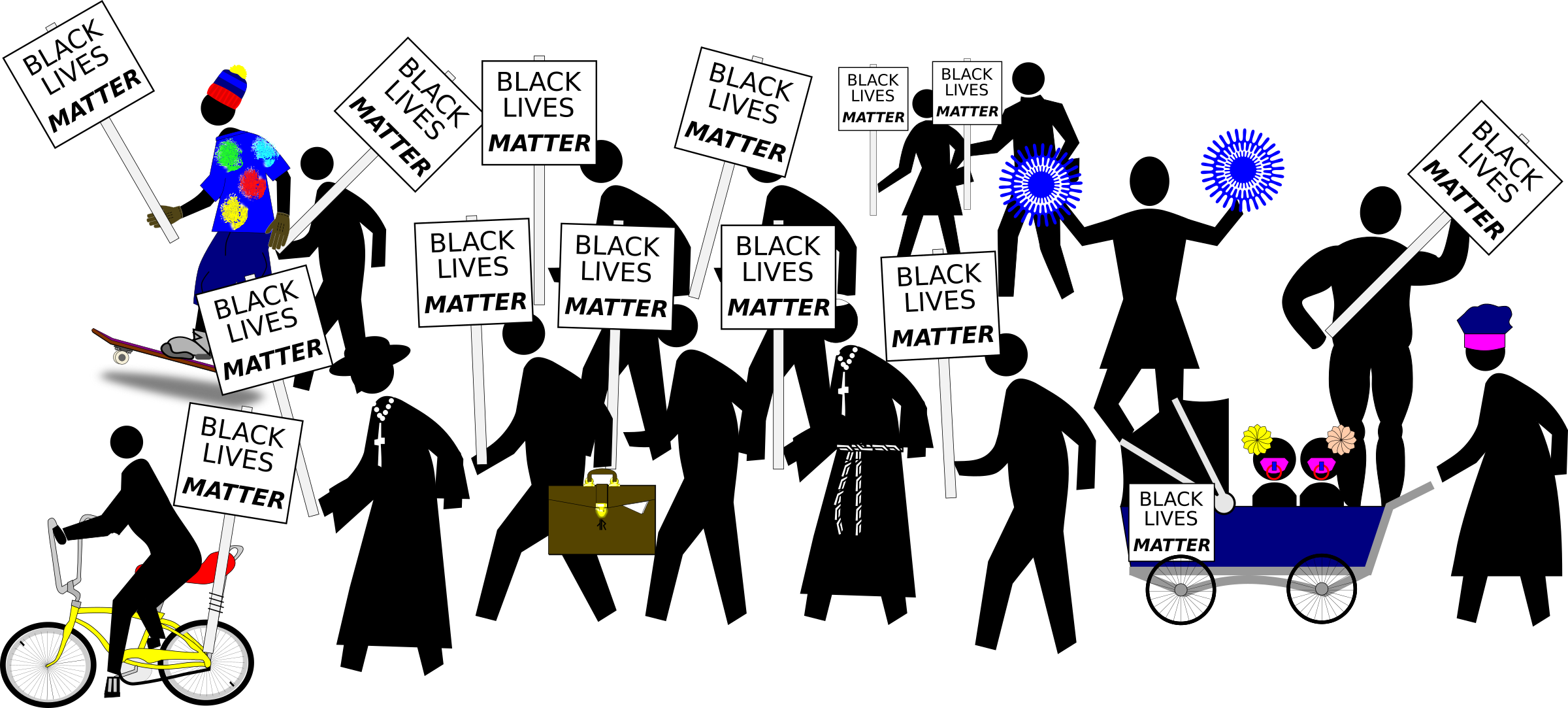 Black Lives Matter Clip Arts (2400x1083), Png Download