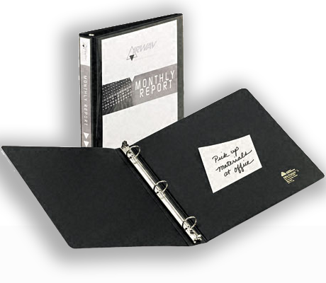 1 Inch 3-ring Binder - Avery 05710 Economy Vinyl Round Ring View Binder, 1' (460x400), Png Download