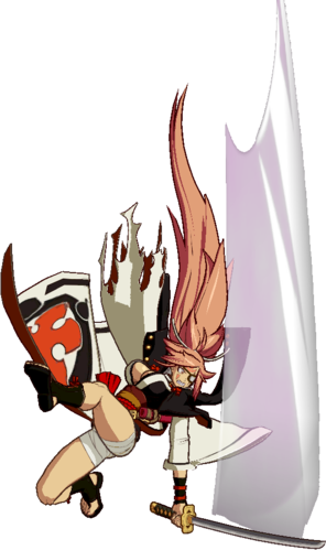 296px-ggxrd Baiken K - Computer File (296x499), Png Download