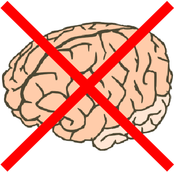 No Ai Spawn Eggs - Cartoon Brain Shower Curtain (400x400), Png Download